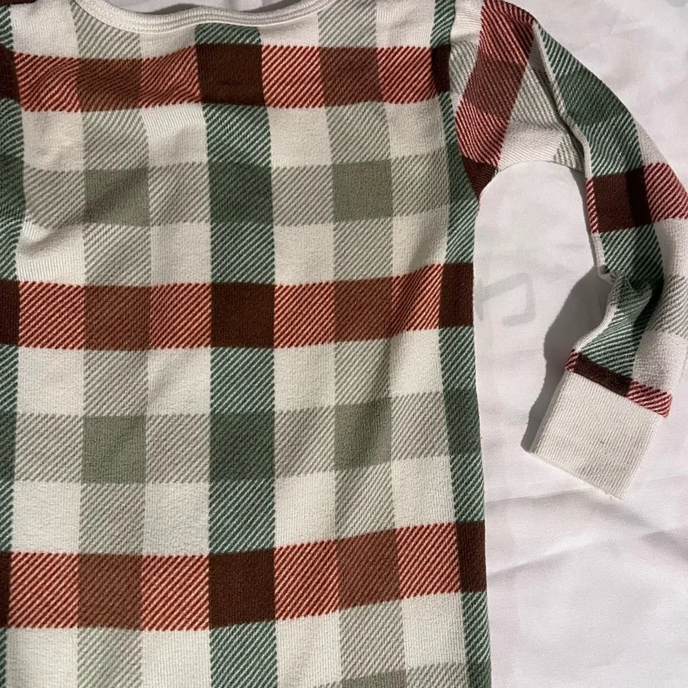 Modern Moments Super Soft Plaid Toddler One Piece Zip Up Pajama in Size 2T